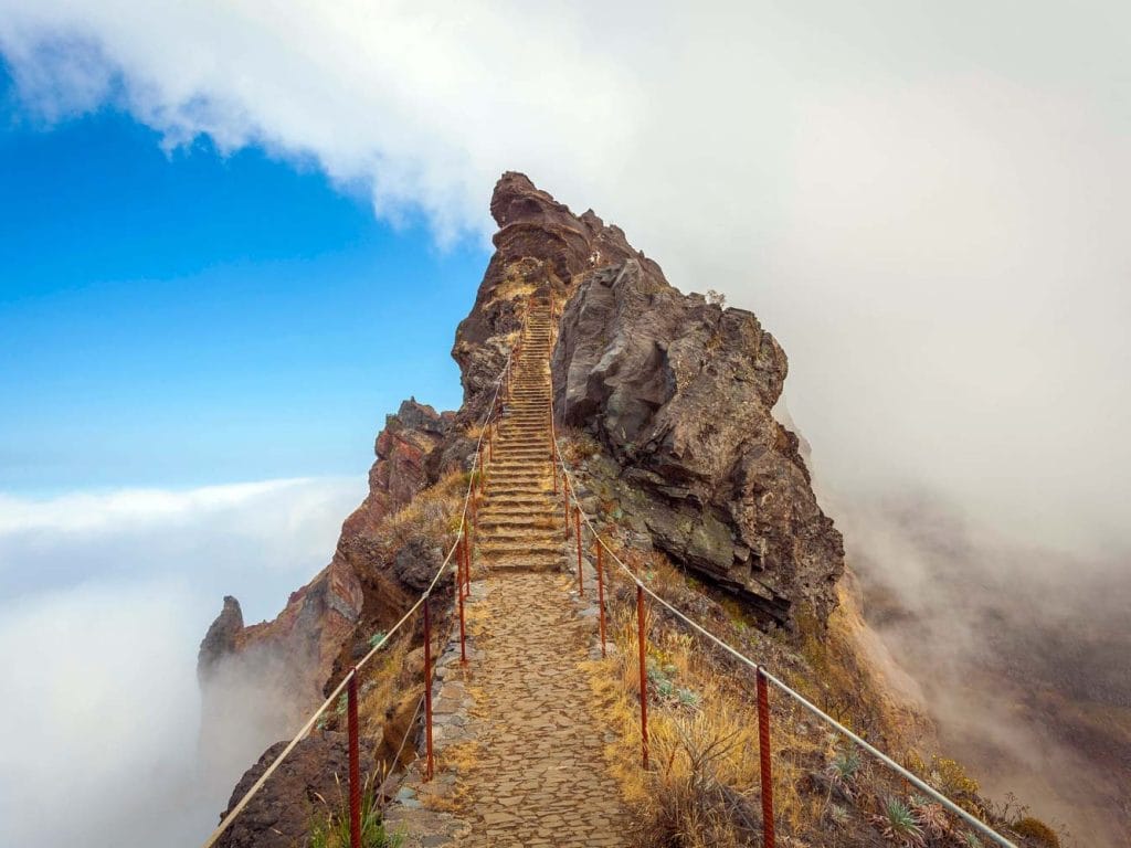 Pico Arieiro a Pico Ruivo en Madeira