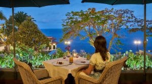 Vista de Il Gallo de Oro uno de los restaurantes en la guia michelin en Madeira