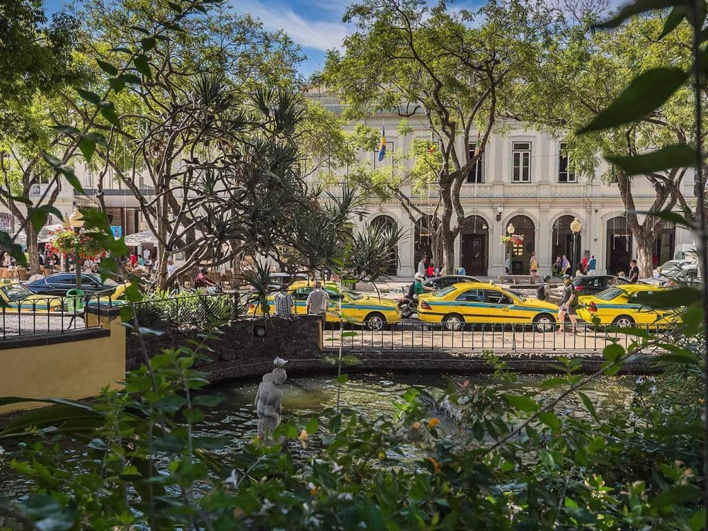 Vista del jardín municipal de Funchal en madeira