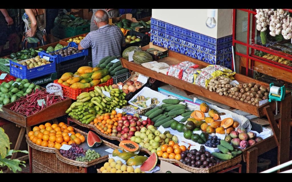 Vista del Mercado dos Lavradores , uno de los mejores mercados en Madeira