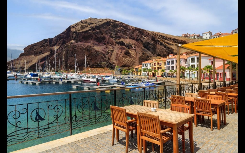 Vista desde un restaurante en Madeira