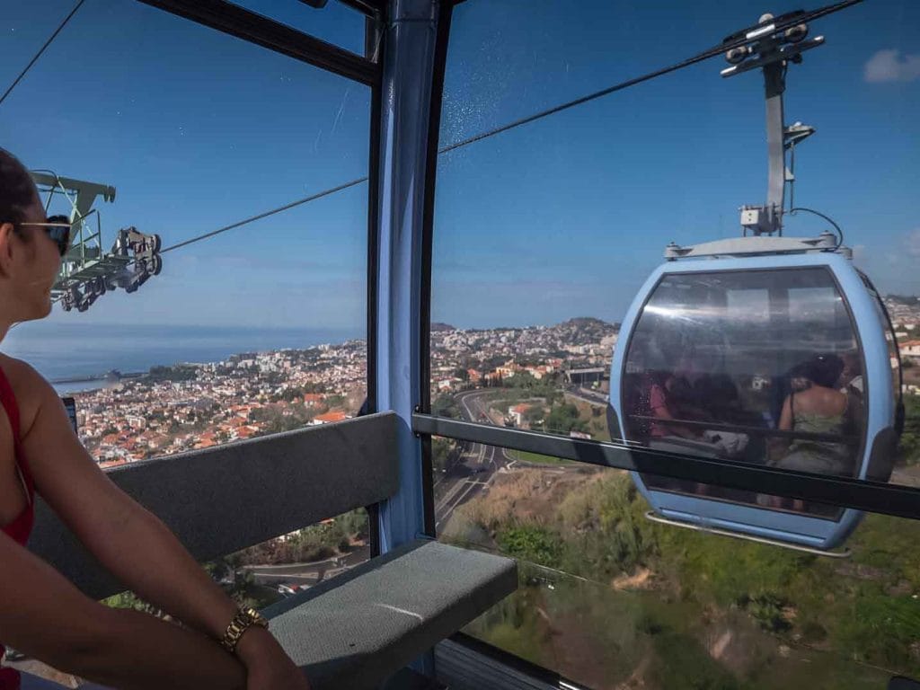 Teleferico de Funchal en la isla de Madeira